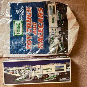 2003 Hess Toy Truck and Racecars- -New in Original Box – NIB w/ org bag